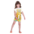 Conjunto pijama em malha brilha no escuro ZOO AMARELO