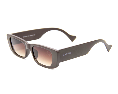 Óculos Retro Marrom Fosco