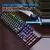 Teclado mecânico retroiluminado com 104 teclas, teclado para jogos com fio, à na internet