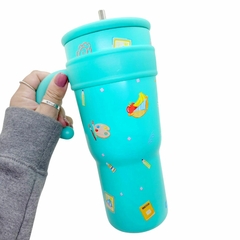 Vaso Sanrio Hangyodon XL con sorbete y manija – 1.2 L - comprar online