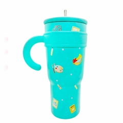 Vaso Sanrio Hangyodon XL con sorbete y manija – 1.2 L - tienda online