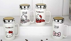 Taza Hello Kitty Cerámica con Tapa - comprar online