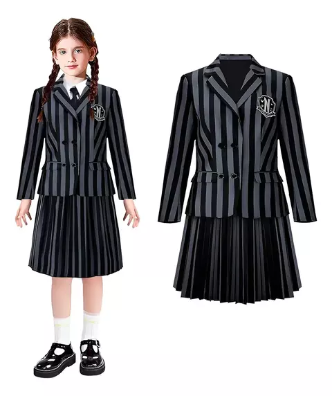 Disfraz de Merlina Addams – Estilo Nevermore Academy