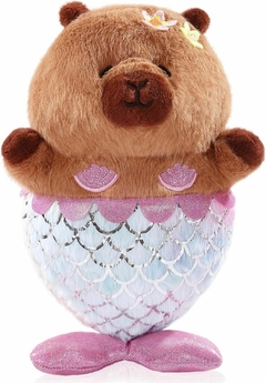 Peluche Capybara Sirena Tornasol