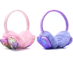 Orejera CORAZON peluche con lentejuelas kawaii - tienda online