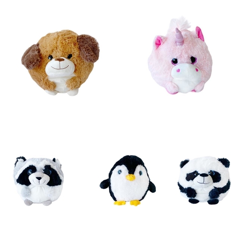 Almohadones Peluche de Animales con Ojos Brillantes 22 cm