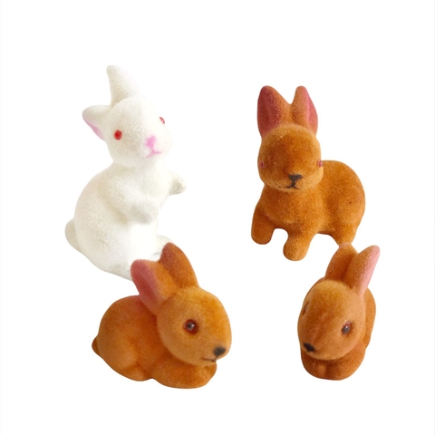 Pack x4 Familia de Conejos Felpa