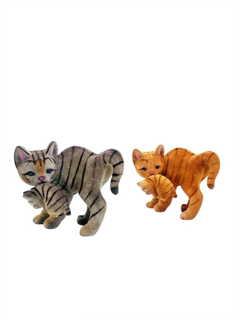 Gato con Cría Felpa Mediano