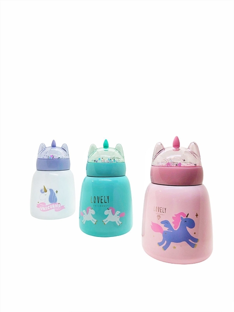 Termo Unicornio con Lentejuelas 300ml