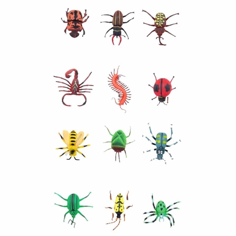 Pack X12 de Insectos de Plástico Chico