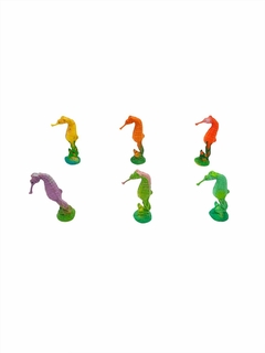 Mini Hipocampos Caballitos Mar plastico colección x 6 - Premavintage