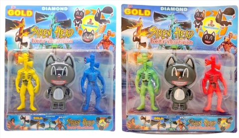 Sirenhead Muñeco Figura Blister X3
