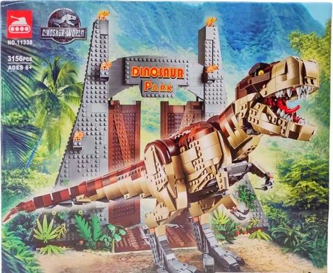 Bloques Encastrables del Campamento Jurásico: Dinosaurio Rex 3156 Piezas