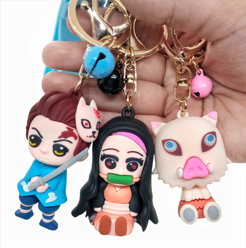 Llavero Demon Slayer Nezuko Inosuke Tanjiro Figuras Silicon
