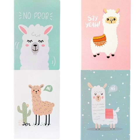 Cuaderno tapa blanda Perros y Llamas