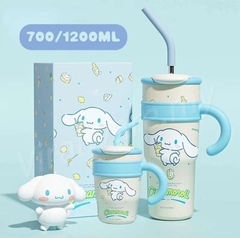 Vaso Sanrio Hangyodon XL con sorbete y manija – 1.2 L - tienda online
