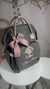 Mochila Multifuncional linho Cinza com rose
