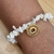 Pulseira Pedra Natural Madrepérola ouro - SIS Joias