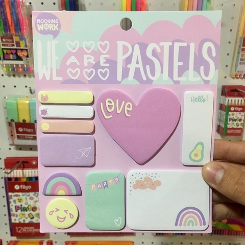 SET NOTAS ADHESIVAS MOOVING PASTEL