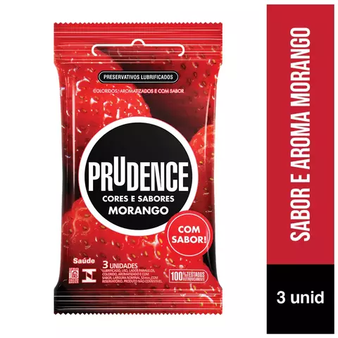 Preservativo Prudence Saborizado Morango (Frutilla) Línea Brasil - comprar online