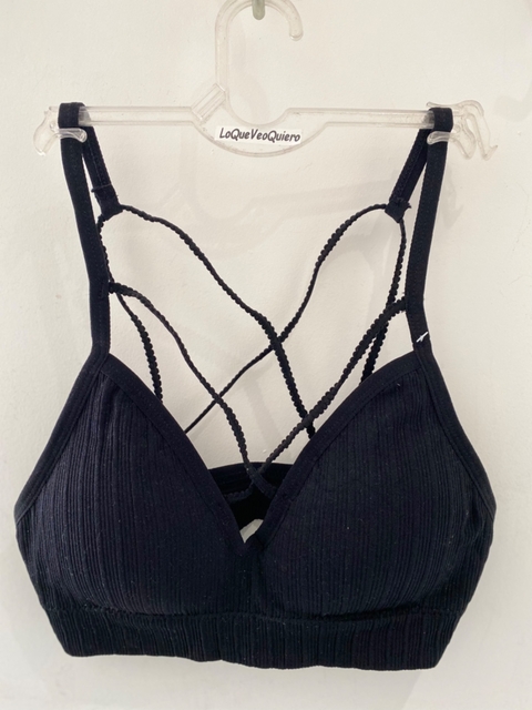 Corpiño Negro cruzado