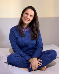 Pijama Larissa Tecido Malha Dupla face - comprar online