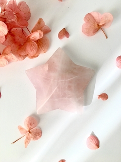 Quartzo Rosa - lapidação estrela