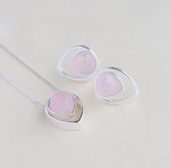 Imagem do Conjunto Prata - Quartzo Rosa