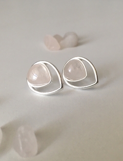 Conjunto Prata - Quartzo Rosa - Issa Minerais