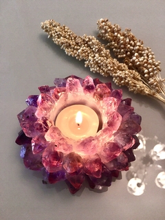 Porta velas - pontas de ametista - comprar online