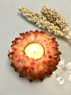 Porta velas - pontas de citrino - comprar online