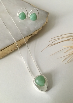 Conjunto Prata - Quartzo Verde