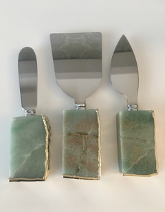 Kit facas para queijos - Quartzo Verde na internet