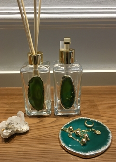 Kit porta sabonete e aromatizador - Ágata Verde