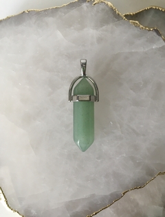 Pingente Biterminado Quartzo Verde - comprar online