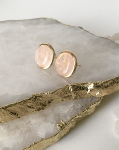 Brinco Quartzo Rosa - Issa Minerais