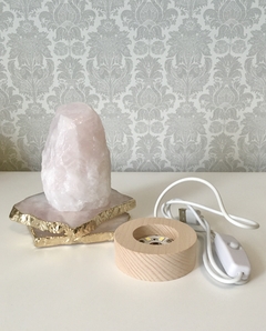 Luminária- Quartzo Rosa - Issa Minerais