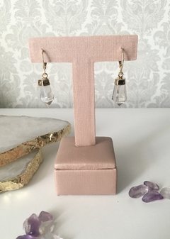 Brinco Argolinha com Cristal - Issa Minerais