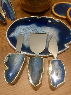 Kit facas para queijos - Ágata Azul - comprar online