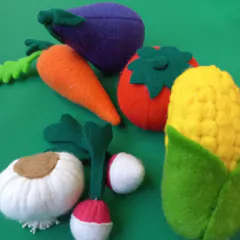 comiditas de tela verduras en internet
