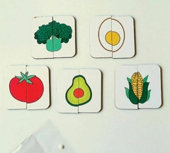ROMPECABEZA DE 2 PIEZAS - FRUTAS Y VERDURAS - comprar online