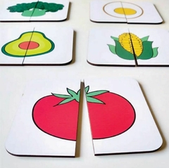 ROMPECABEZA DE 2 PIEZAS - FRUTAS Y VERDURAS