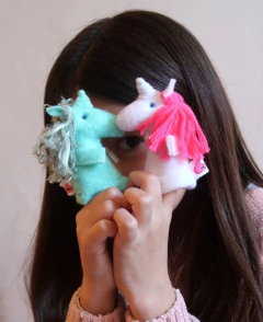 títere de dedo Unicornio