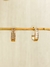 Brinco Dourado Argola U Com Pedras 1,5 cm - PBBC02701