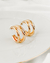 Brinco Argola Tubular 3 fios Dourado 3 cm - HBBH02019