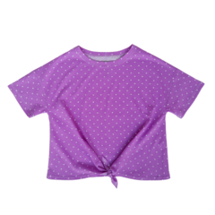 Remeras Nudo Lunares lila