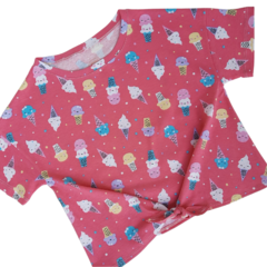 Remeras Nudo Helados Coral - comprar online