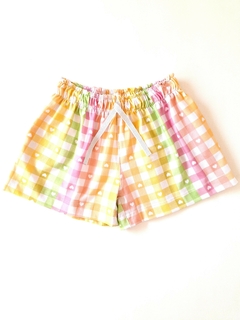 SHORT ANCHO CUADROS CITRIC
