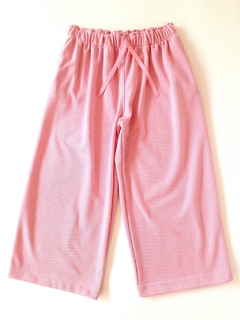 PANTALON ANCHO PANAL SIN FRIZA ROSA