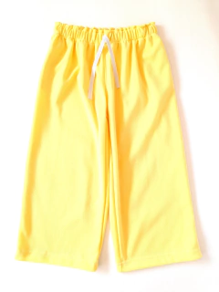 PANTALON ANCHO PANAL SIN FRIZA AMARILLO